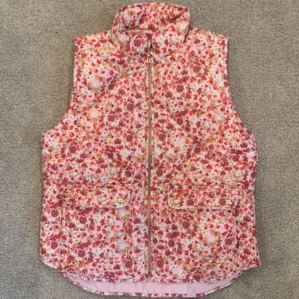 JCrew  Sz M light floral vest